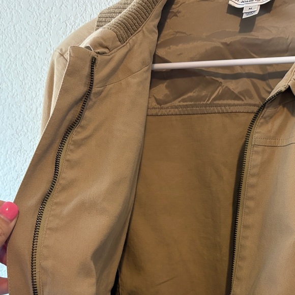 St John Sport Medium Classic Tan Khaki Utility Jacket for Women - Picture 9 of 11